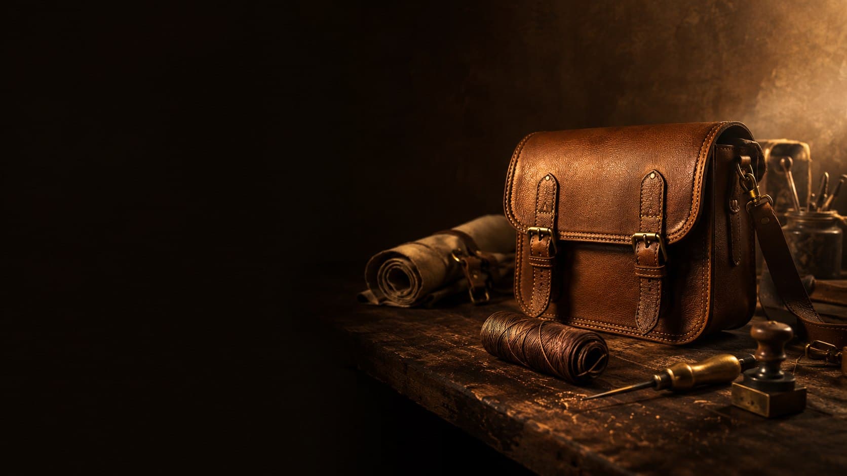 Handmade leather goods from the Cattle & Co workshop